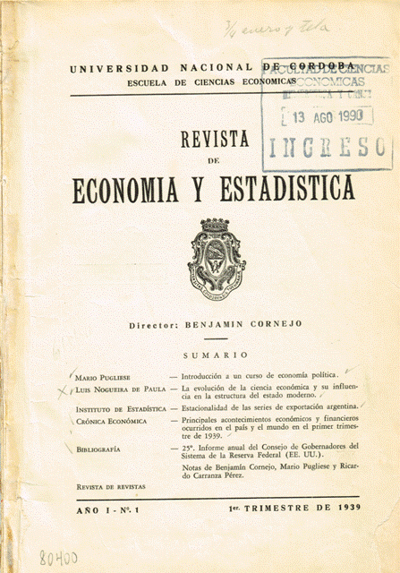 					Ver PRIMERA ÉPOCA - Vol. 1, Núm. 1 (1939)
				