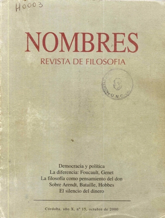 					Ver Núm. 15 (2000): Democracia
				
