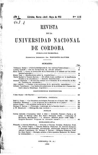 					Ver Vol. 10 Núm. 1/2/3 (1923): Marzo, Abril y Mayo
				