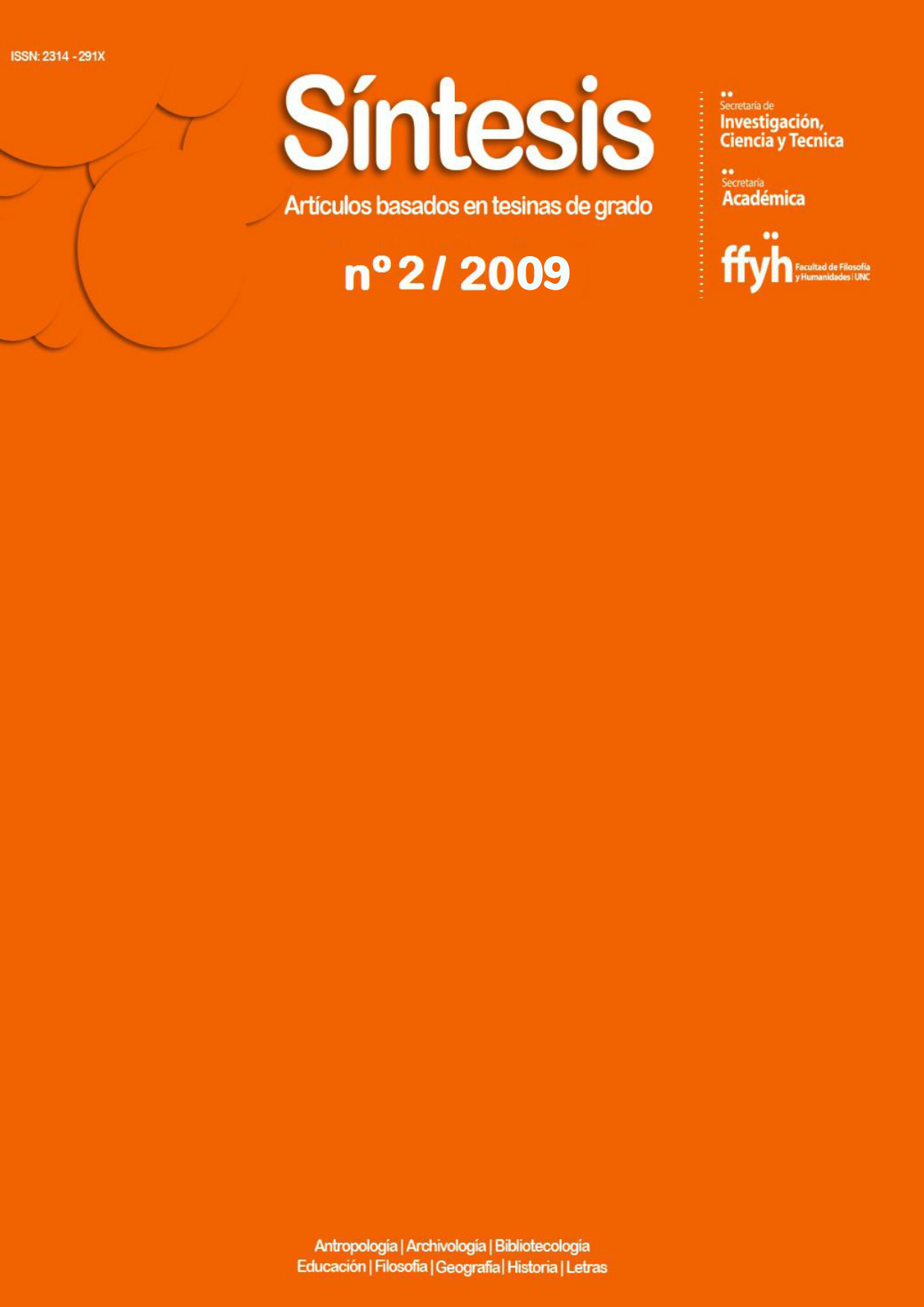 					Visualizar n. 2 (2009): Revista Síntesis
				