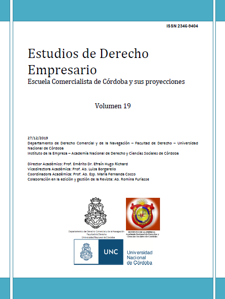 					Ver Vol. 19 (2019): Estudios de Derecho Empresario
				