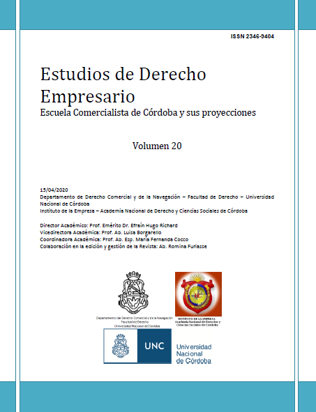 					Ver Vol. 20 (2020): Estudios de Derecho Empresario
				