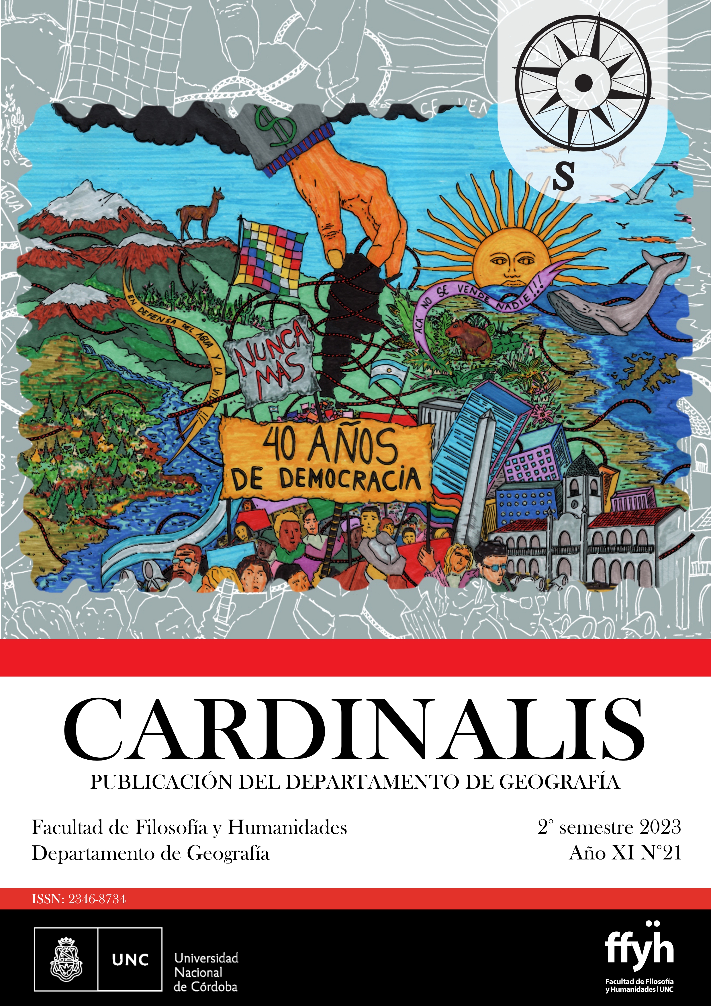 Cardinalis es una edición digital y bianual del Departamento de Geografía de la FFyH-UNC.