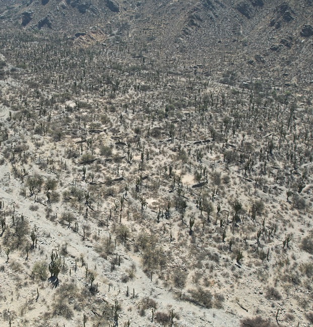 vista de las estructuras del sitio Quilmes